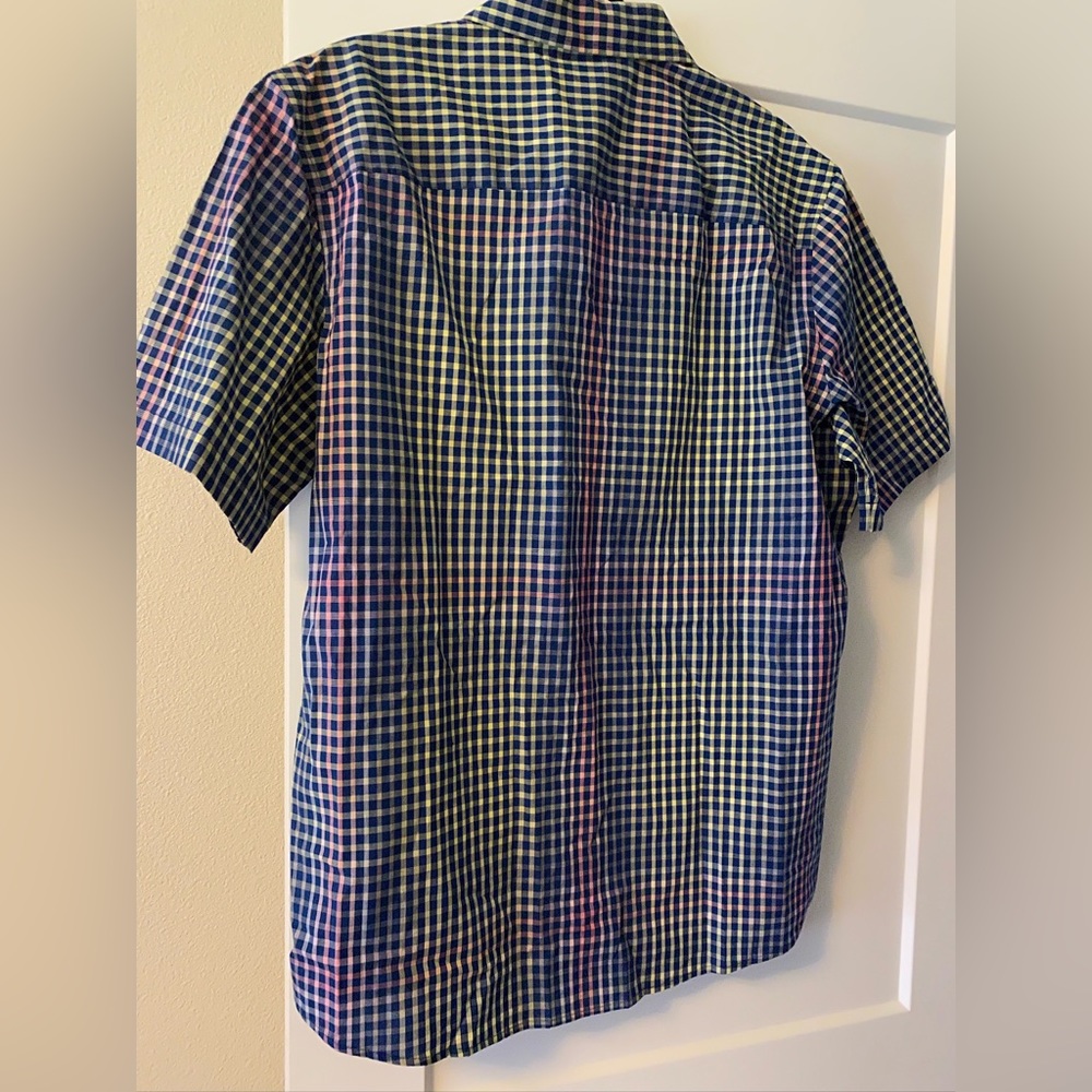 Alfani Men’s Short Sleeve Plaid Button Up Shirt - Picture 4 of 4